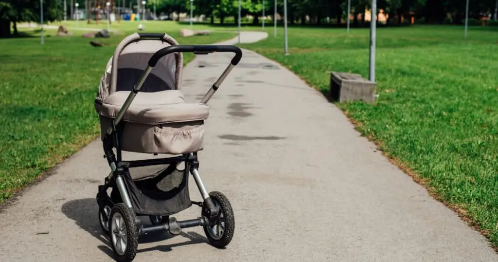 an image of the best travel stroller at the park
